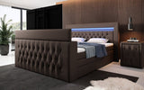Boxspringbett Sonino mit TV Lift, RGB und Stauraum - Luxusbetten24
