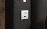 Designer Polsterbett Rio inkl. RGB, USB und Stauraum - Luxusbetten24