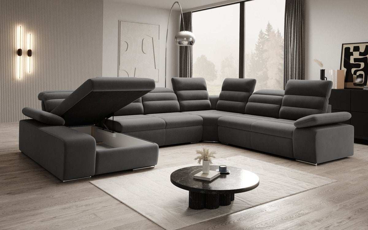 Designer Sofa Kreta mit Schlaf - und Klappfunktion - Luxusbetten24