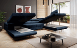 Designer Sofa Lago mit Schlaf - und Klappfunktion (Samt) - Luxusbetten24