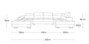 Designer Sofa Lago mit Schlaf - und Klappfunktion (Samt) - Luxusbetten24