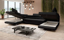 Designer Sofa Positano mit Schlaf- und Klappfunktion (Stoff) - Luxusbetten24