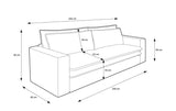 Designer Sofa Tilo mit Schlaf- und Klappfunktion - Luxusbetten24