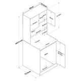 Designer Waschmaschinen - Schrank Luvano - Luxusbetten24