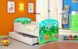 Kinderbett Luna mit Stauraum und verschiedenen Motiven - Luxusbetten24
